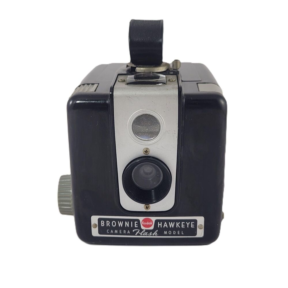 Vintage Kodak Brownie Hawkeye Camera Flash Model MCM Office Shelf Decor Untested